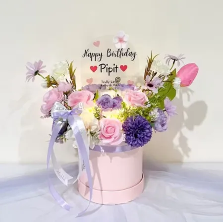 Bloom Box Akrilik Ucapan Ulang Tahun Bangli